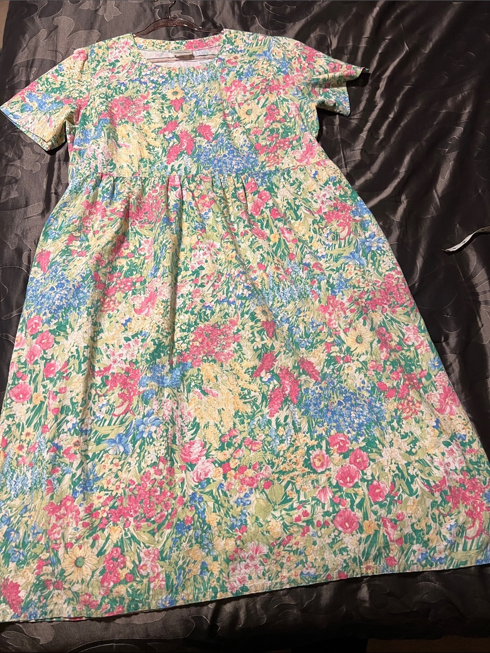 VTG Vermont Country Store Floral 100% Cotton Women’s House Dress Mumu XL Plus Sz